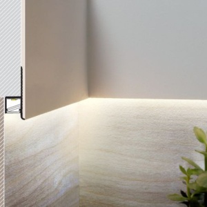 Profil LED încastrat OMNI 10, aluminiu neanodizat, lungime 2m