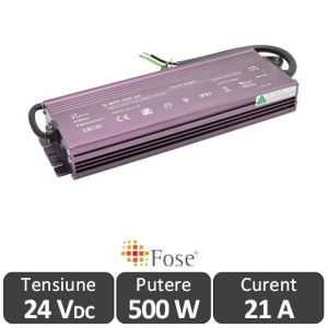 Sursa alimentare FOSE LED 500W 24V IP67