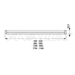 Vivalux Tub SPICA LED  17W T5 1180mm 4000K alb-neutru