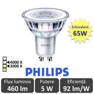 Spot LED Philips - Classic MV 5-65W GU10 Nedimabil 3000/4000K