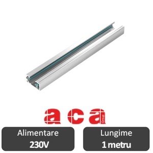 Aca Lighting Șină Proiectoare Led monofazata 1 metru