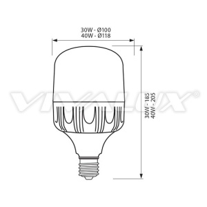 Bec Vivalux LED TURBO E27 30W 4000/6400K