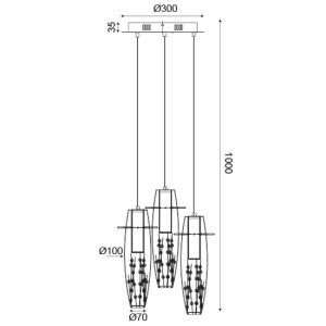 CORP ILUMINAT ACA LIGHTING VANI309LEDP METAL CROM STICLA CRISTAL LED INTEGRAT
