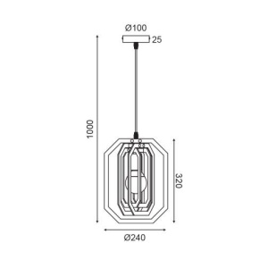 Lampa suspendata ZM391P24WDL 1xE27