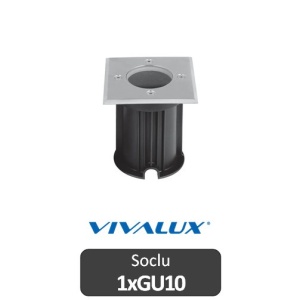 Vivalux Oradea Spot Încastrat Pătrat Iluminat Grădină 1xGU10