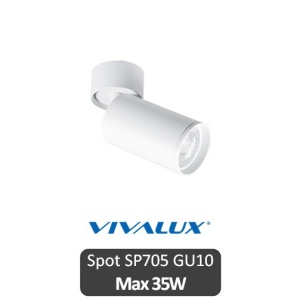 VIVALUX Spot Rotund reglabil SP705 1XGU10 alb sau negru