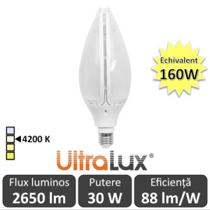 Bec LED Ultralux -Industral LED 30W 4200K alb-neutru
