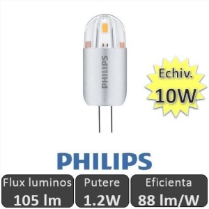 Bec LED Philips - LEDcapsuleLV 1.2W G4 12V alb-cald