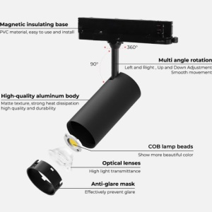 MIBOXER Reflector interior Zigbee Dimabil 30W CCT Alb sau Negru