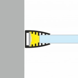 Profil LED pentru sticlă MIKRO 10, aluminiu anodizat, lungime 2m