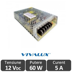 Sursa alimentare LED 60W 12V-5A IP20