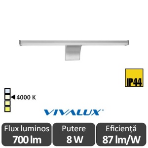 Vivalux ZOE LED 8W IP44 alb-neutru