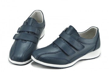 Pantofi albastri din piele naturala Riana DP48