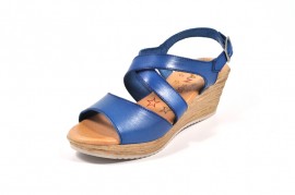 Sandale albastre Tristan, din piele naturala DS61
