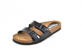 Sandale negre Morxiva, din piele naturala DS49