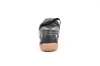 Sandale negre din piele naturala TOPWAY