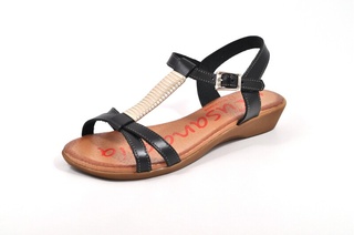 Sandale negre Xusandalia din piele naturala DS16