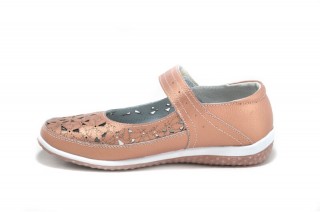 Pantofi casual roz din piele naturala Zina