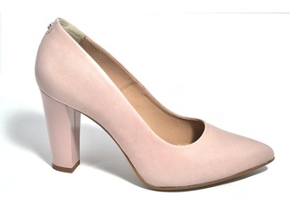 Pantofi roz din piele naturala M Shoes