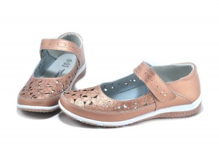Pantofi casual roz din piele naturala Zina