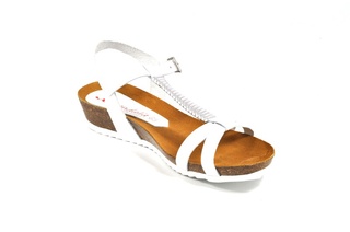 Sandale albe Xusandalia din piele naturala
