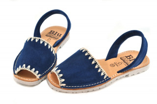 Sandale Avarca Lexie navy, piele naturala