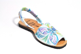 Sandale Avarca multicolore Grace, piele naturala