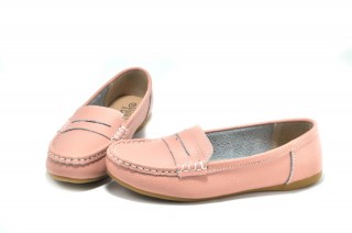 Pantofi casual roz din piele naturala Debra DP69