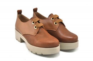 Pantofi maro din piele naturala Jean