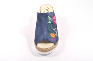 Sandale albastre Myltho, cu platforma, din piele naturala DS80