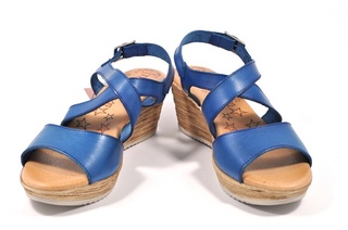 Sandale albastre Tristan, din piele naturala DS61