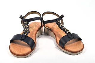 Sandale albastru inchis In shoes, din piele naturala