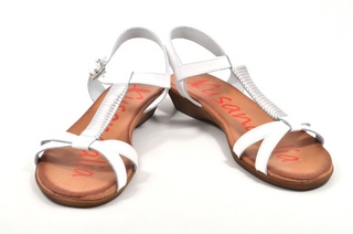 Sandale albe Xusandalia din piele naturala DS15