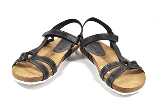 Sandale negre Morxiva, din piele naturala DS45