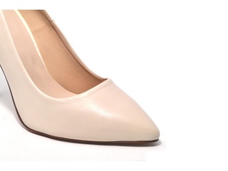 Pantofi crem din piele naturala Ehya