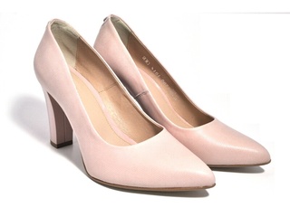 Pantofi roz din piele naturala M Shoes
