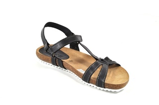 Sandale negre Morxiva, din piele naturala DS45