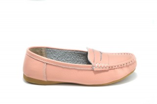 Pantofi casual roz din piele naturala Debra