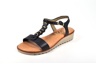 Sandale albastru inchis In shoes, din piele naturala