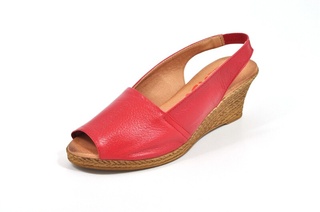 Sandale rosii Xusandalia din piele naturala DS26