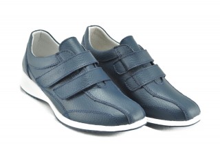 Pantofi albastri din piele naturala Riana DP48