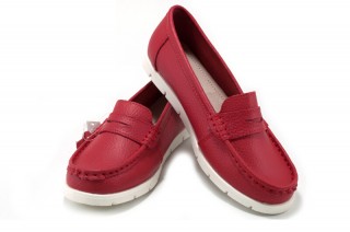 Pantofi rosii din piele naturala Clare DP45