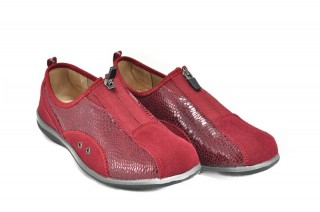 Pantofi rosii din piele naturala Glen