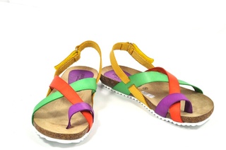 Sandale multicolore Morxiva, din piele naturala