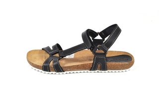 Sandale negre Morxiva, din piele naturala DS45