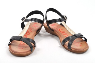 Sandale negre Xusandalia din piele naturala DS16