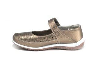 Pantofi casual auriu bronz din piele naturala Evita