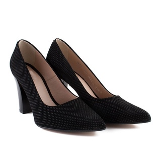 Pantofi negri din piele naturala M Shoes
