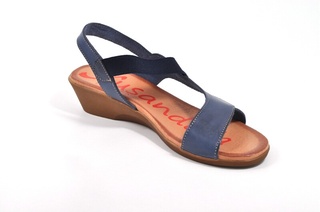 Sandale albastre Xusandalia din piele naturala DS21