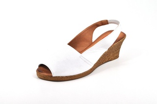 Sandale albe Xusandalia din piele naturala DS24